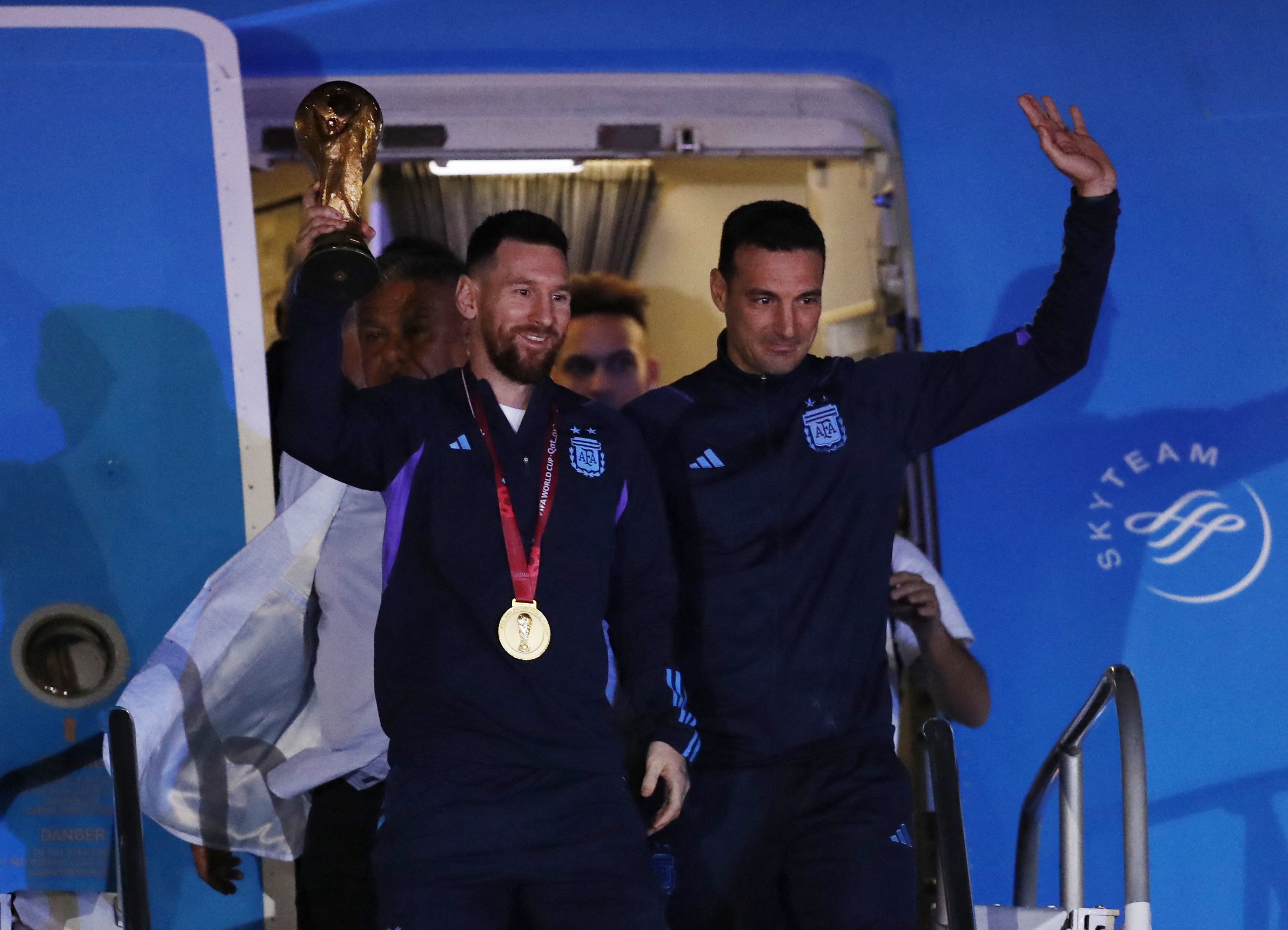 Messi y Scaloni